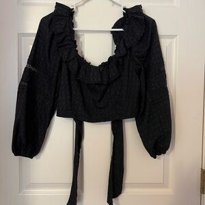 American Eagle Navy Blue Blouse